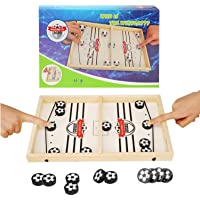 colmanda Hockey de Madera- Fast Sling Puck Juego Ganador Juegos de Mesa Juguetes- Juego de Hockey de Escritorio Juguete…